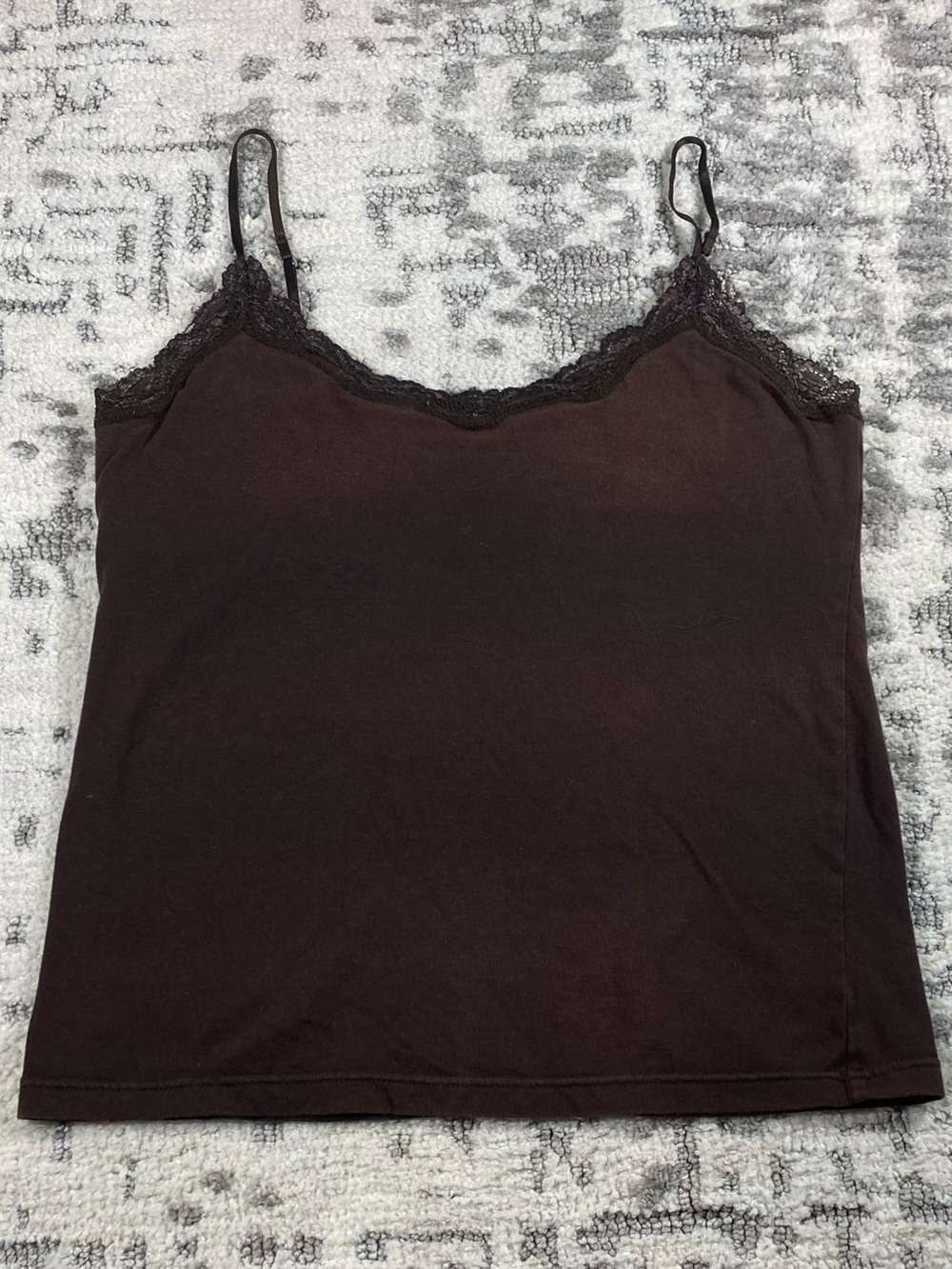 Brown Faded Lace Cami/Tank Top